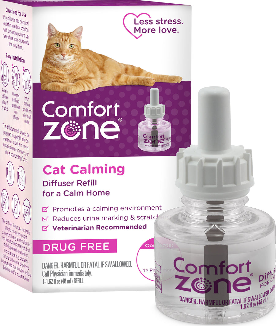 Comfort Zone Calming Diffuser Refill for Cats, 48 ml - Anxiety Relief