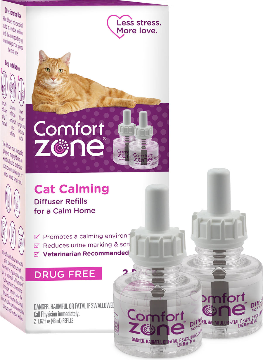 Comfort Zone Calming Diffuser Refill for Cats, 48 ml-2 pk - Anxiety Relief