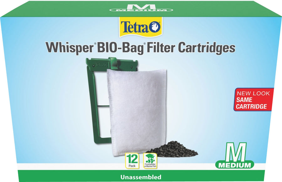 Tetra Whisper Unassembled Bio Bag Cartridge, md-12 pk - Filter Inserts