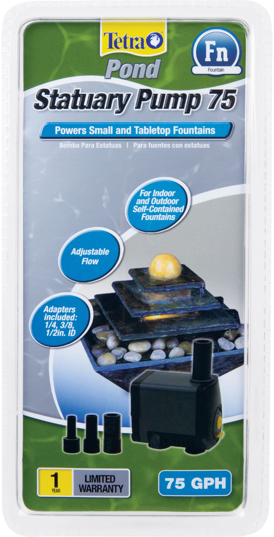 Tetra Pond Statuary Fountain Pump, 75 Gph - Pumps