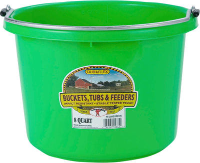Little Giant Duraflex Plastic Bucket, Lime Green, 8 qt - Bucket General