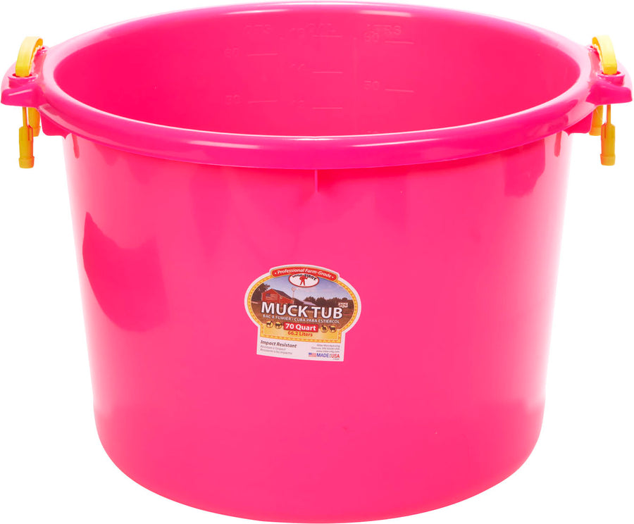 Little Giant Duraflex Muck Tub, Hot Pink, 70 qt - Tubs