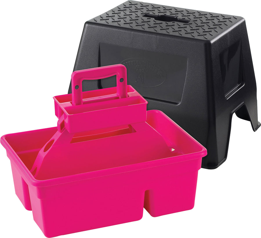 Little Giant Duratote Stool & Tote Box, Hot Pink - Mounting Step