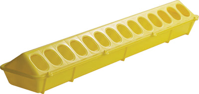 Little Giant Flip-Top Plastic Poultry Feeder, Yellow, 20 in - Farm & Equine