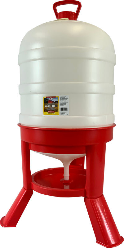 Little Giant Dome Waterer Plastic, Red, 10 gal - Farm & Equine