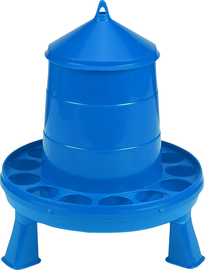 Double-Tuf Poultry Feeder W/Legs, Blue, 4 lb - Farm & Equine
