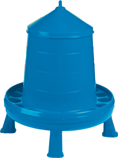 Double-Tuf Poultry Feeder W/Legs, Blue, 17.5 lb - Farm & Equine