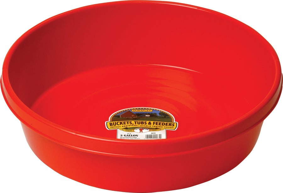 Little Giant Plastic Utility Pan, Red, 3 gal - Salt Holders & Pans
