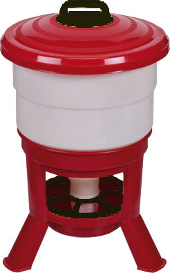 Little Giant Deluxe Feeder Dome Plastic, Red, 65 lb - Farm & Equine