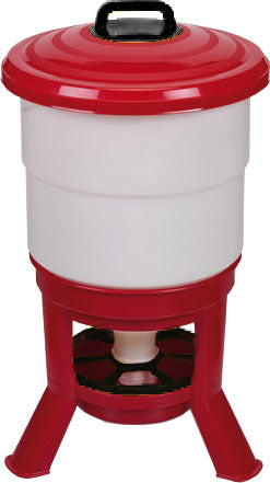 Little Giant Deluxe Feeder Dome Plastic, Red, 80 lb - Farm & Equine