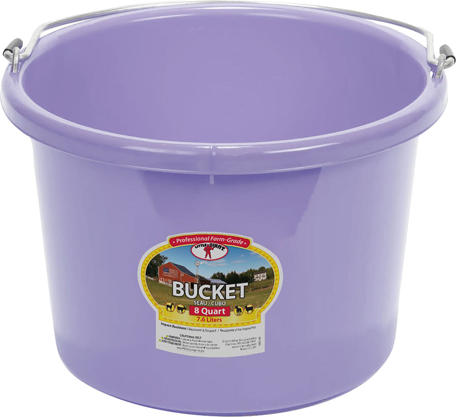 Little Giant Duraflex Plastic Bucket, Lavender, 8 qt - Bucket General