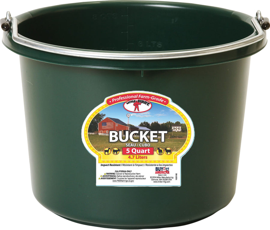 Little Giant Plastic Bucket, Green, 5 qt - Bucket General