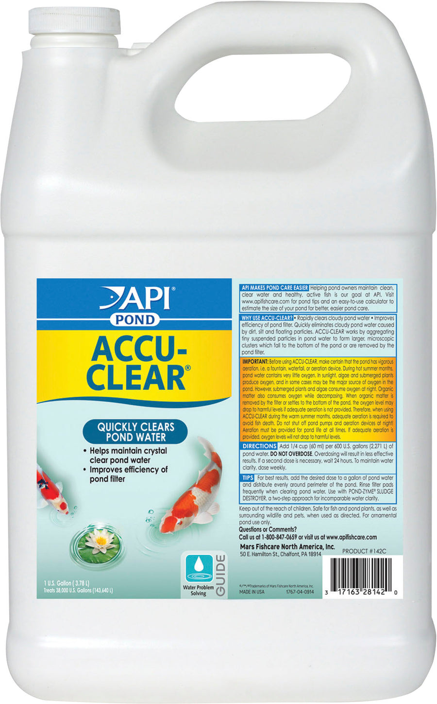 API Pond Accu-Clear Water Clarifier, 1 gal - Water Treatment
