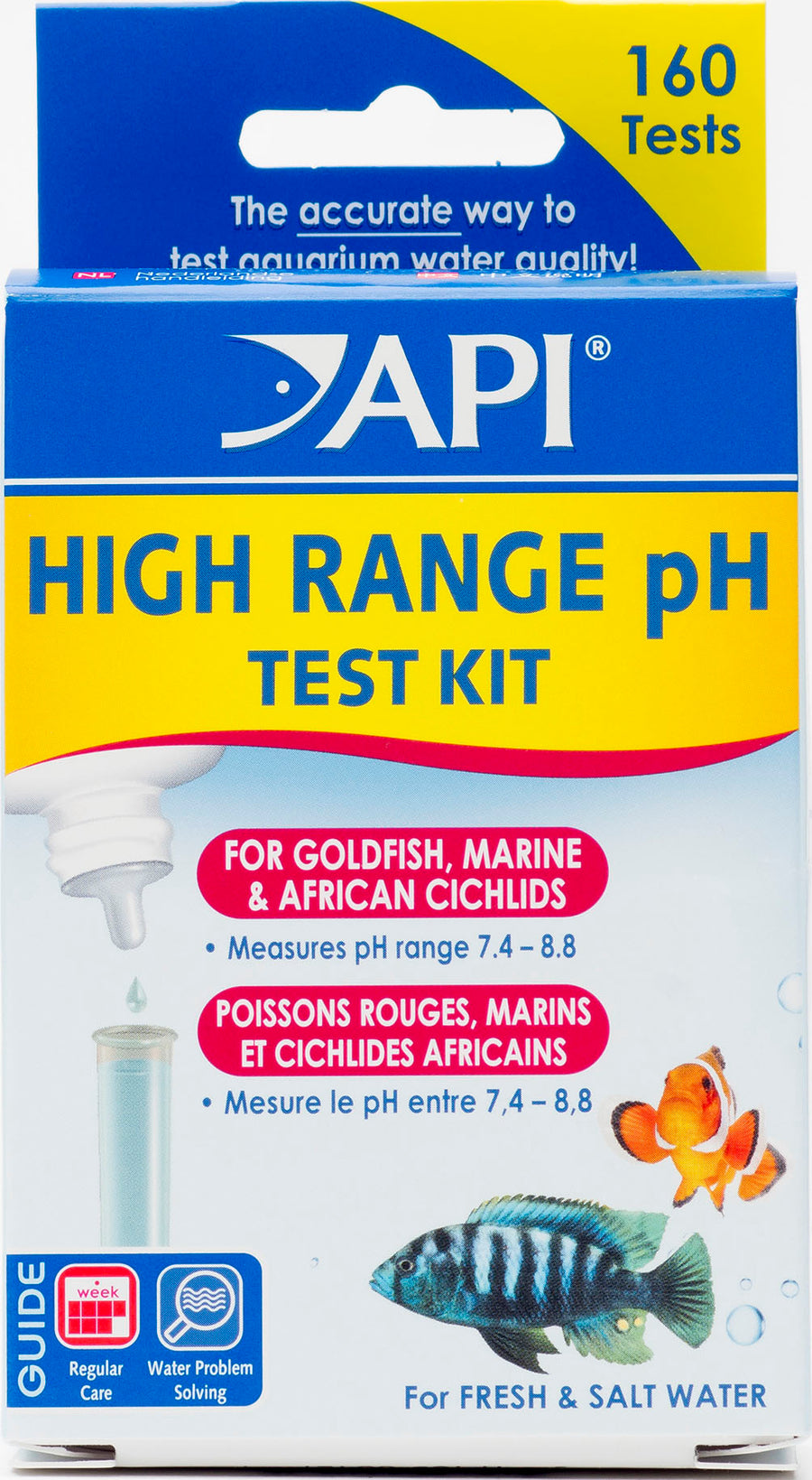 API High Range PH Test Kit for Fresh & Saltwater, 160 Tests - Test Kits