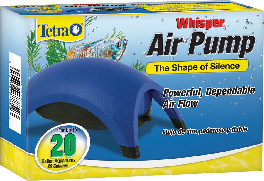 Tetra Whisper Aquarium Air Pump, Blue, Up to 20 gal - Air Pumps
