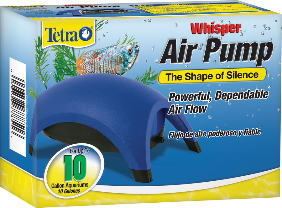 Tetra Whisper Aquarium Air Pump, Blue, Up to 10 gal - Air Pumps