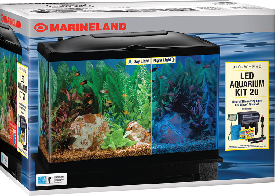 Marineland Bio-Wheel LED Aquarium Kit, 20 gal-24x12x16 in - Starter Kits