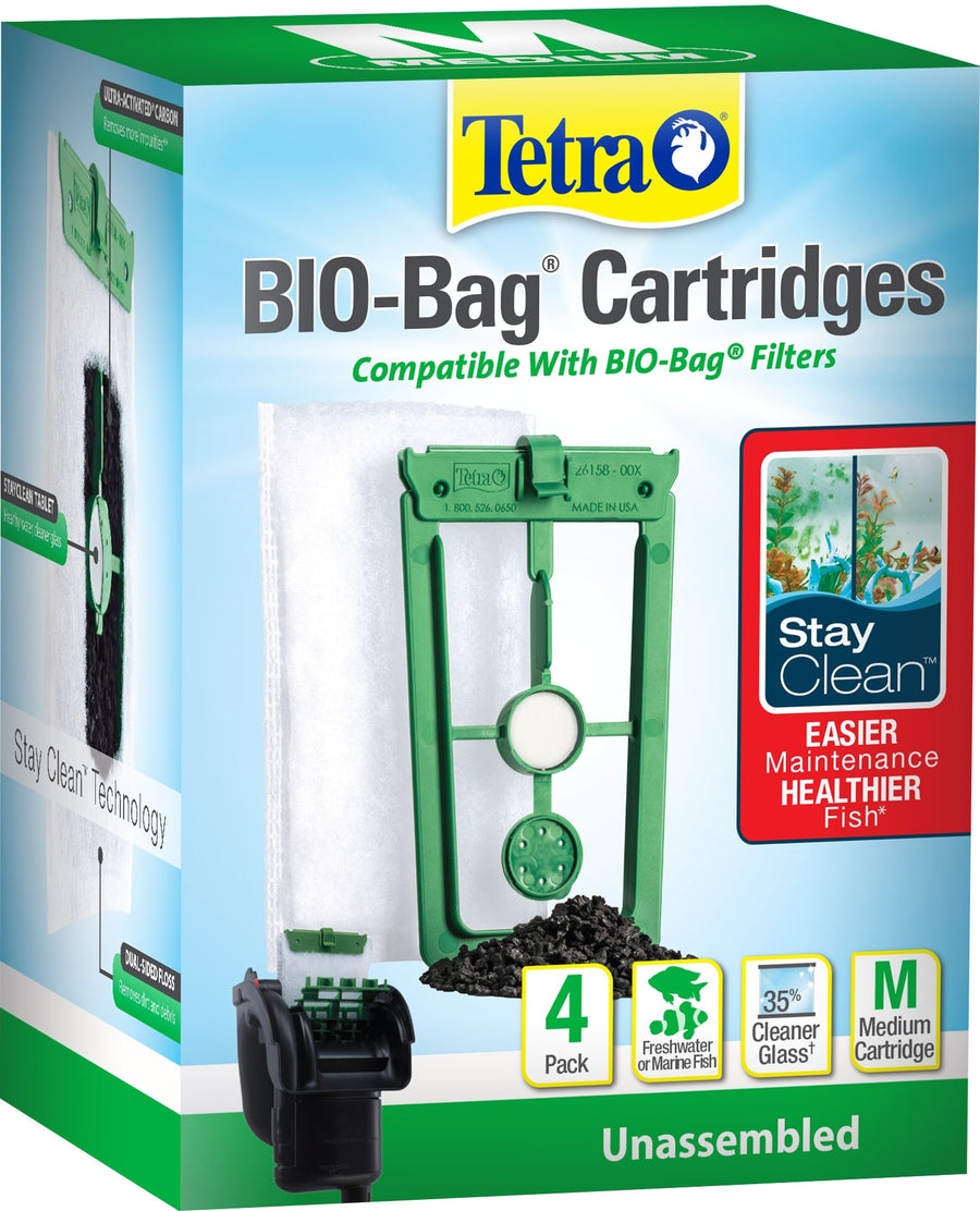 Tetra Stayclean Bio-Bag Cartridge, md-4 pk - Filter Inserts