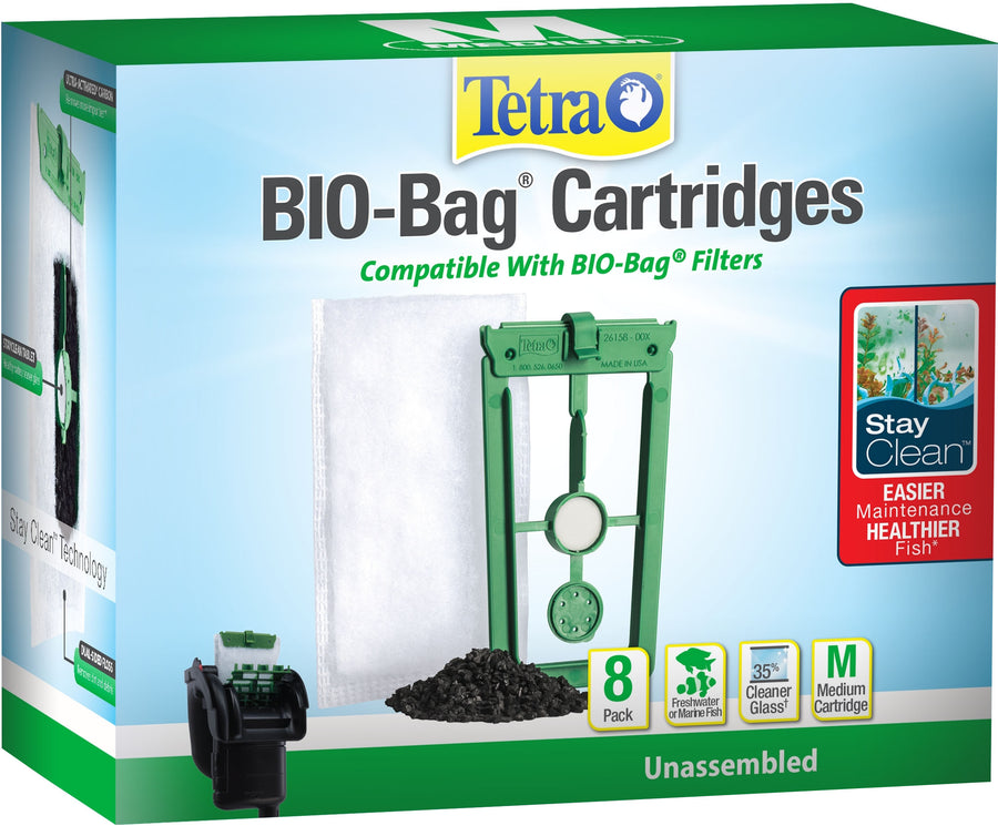 Tetra Stayclean Bio-Bag Cartridge, md-8 pk - Filter Inserts