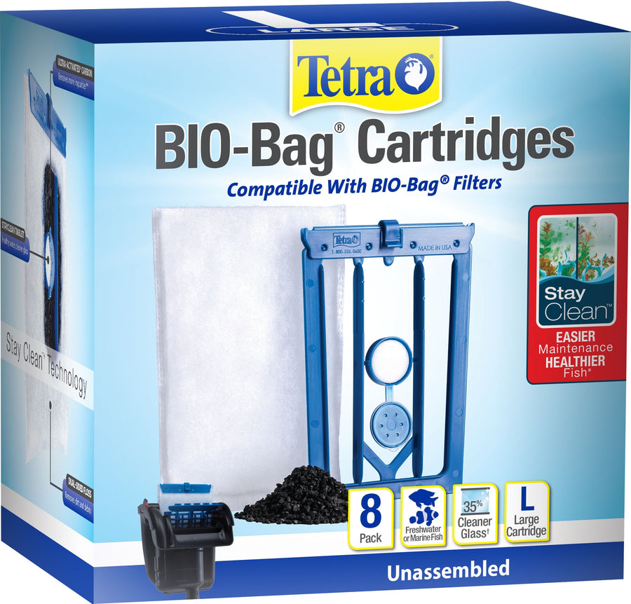 Tetra Stayclean Bio-Bag Cartridge, lg-8 pk - Filter Inserts