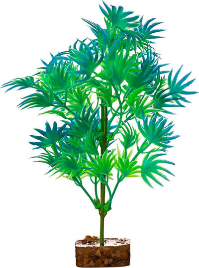 Glofish Multi-Color Aquarium Plant, Green/Blue, MD - Plastic Plants