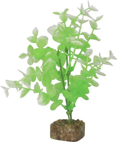 Glofish Multi-Color Aquarium Plant, Green/White, MD - Plastic Plants