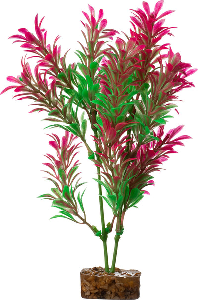 Glofish Multi-Color Aquarium Plant, Green/Pink, MD - Plastic Plants