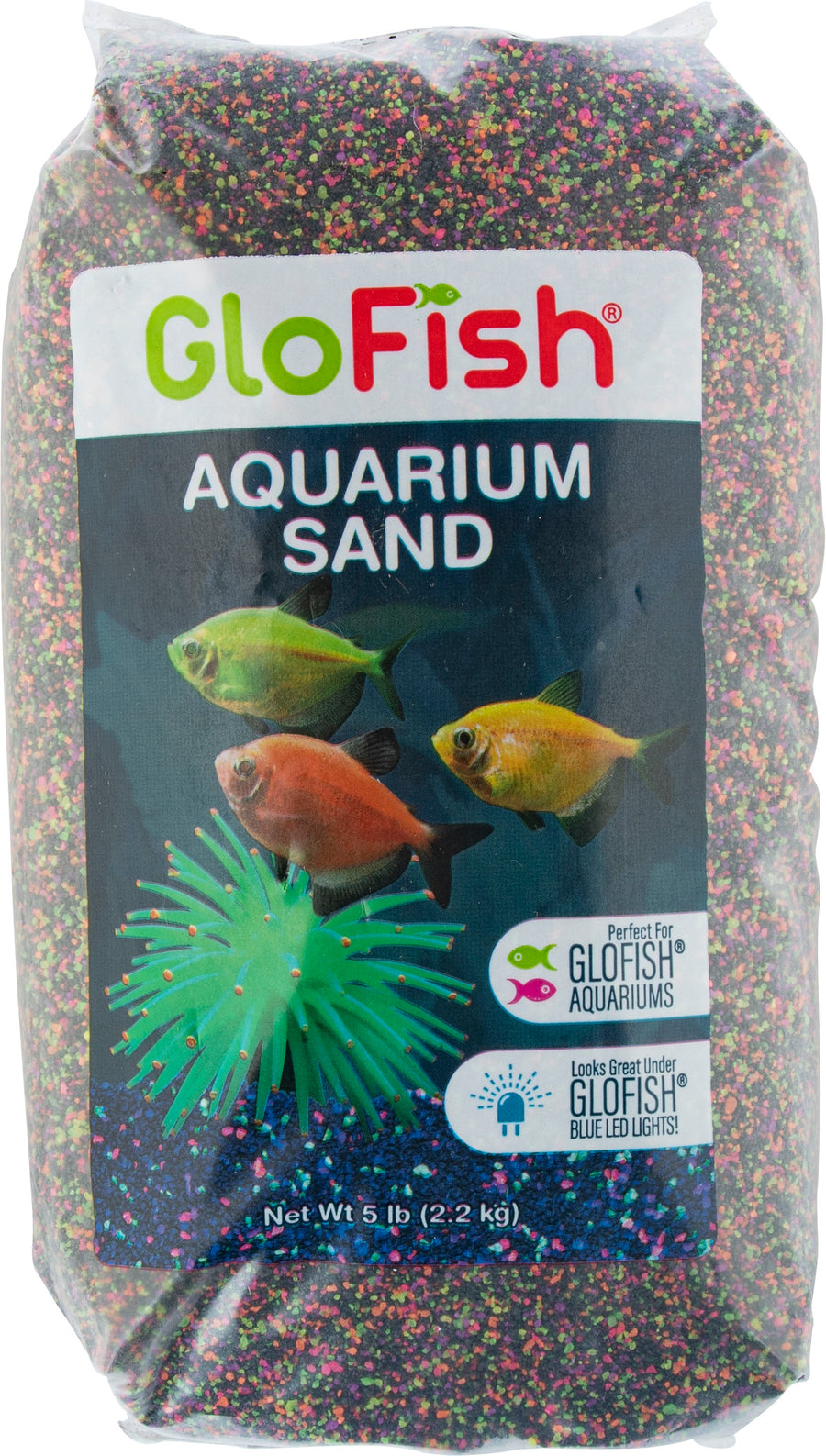 Glofish Sand with Highlights, Black, 5 lb - Freshwater