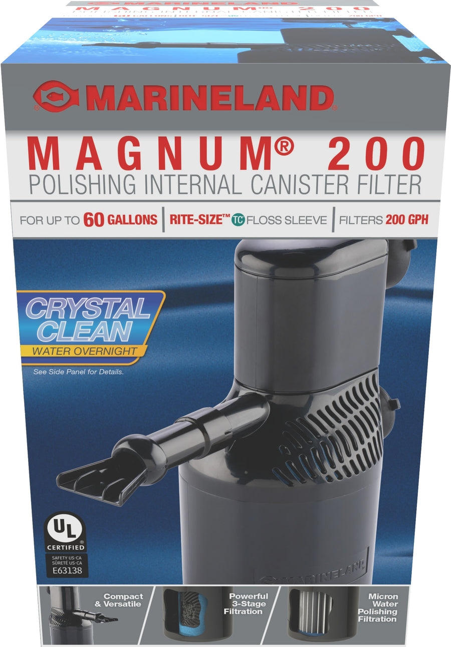 Marineland Magnum 200 Polishing Internal Canister Filter, Up to 60 gal - Canister Filters