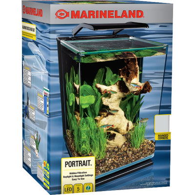 Marineland Aquarium Kit Portrait w/ Blade LED, Black, 5 gal - Starter Kits