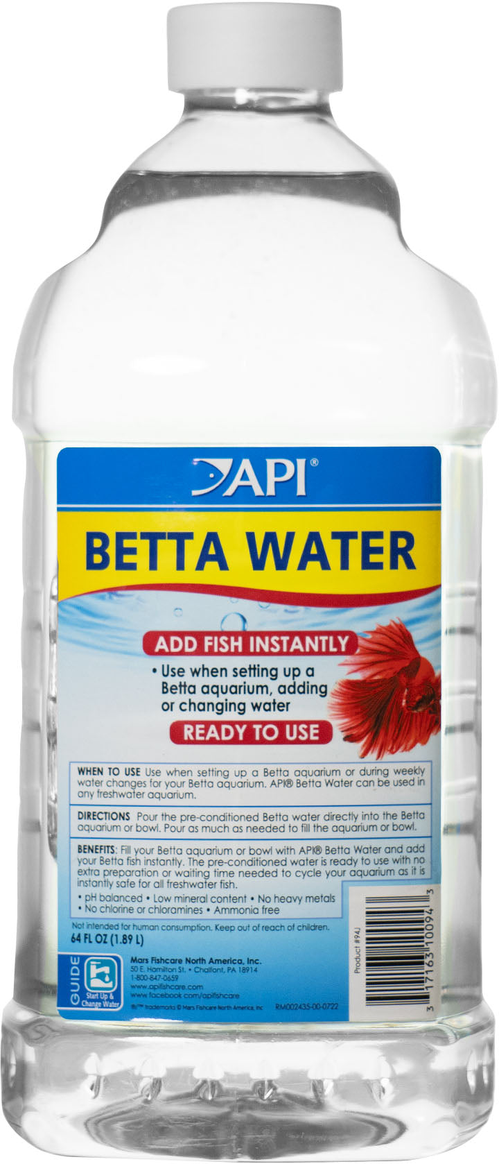 API Betta Water, 64 oz - Conditioners
