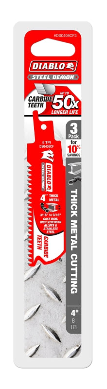 Diablo DS0408CF3 Reciprocating Saw Blade