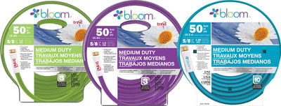 Bloom Medium Duty Garden Hose, Assorted, 5/8 in x 50 ft