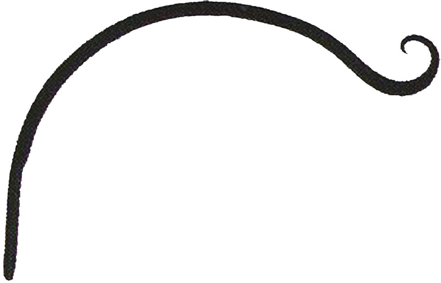 The Hookery Curved Hanger Upturn Hook, Black, 12 in - Mounting Accessories