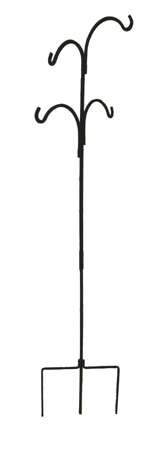 The Hookery Quad Heavy Duty Magnum Shepherd Hook, Black, 90 in - Hooks-Shepherd