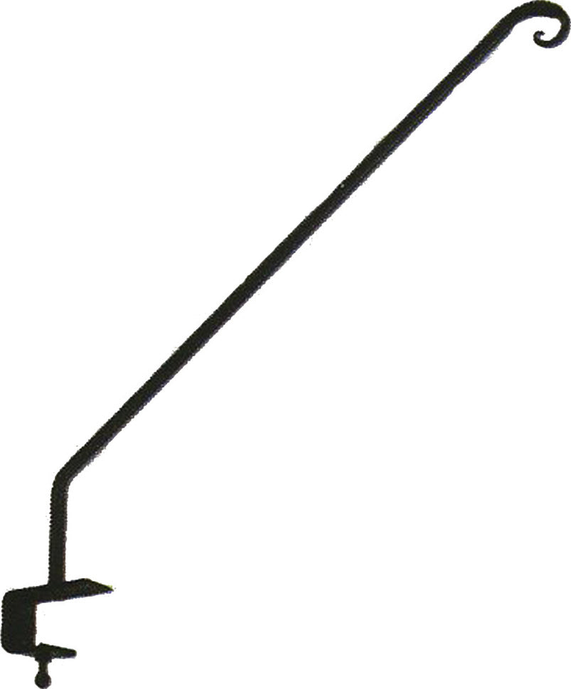 The Hookery Angled Deck Rail Hook, Black, 30 in - Mounting Accessories