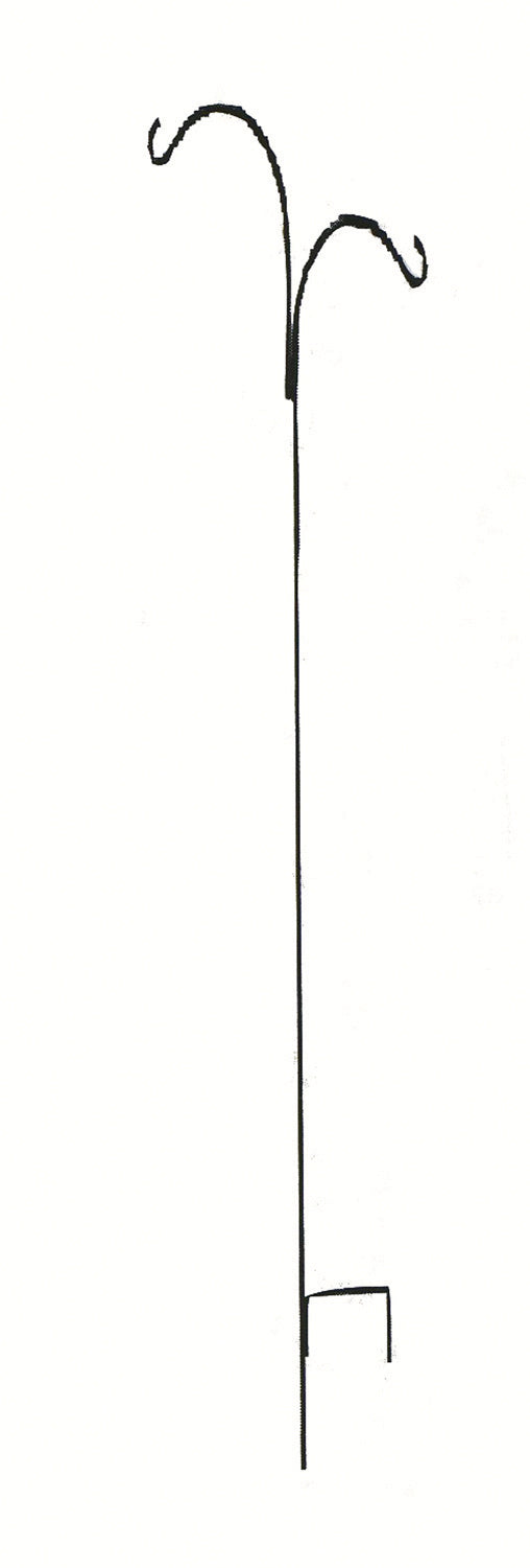 The Hookery Promo Double Shepherd Hook, Black, 84 in - Hooks-Shepherd