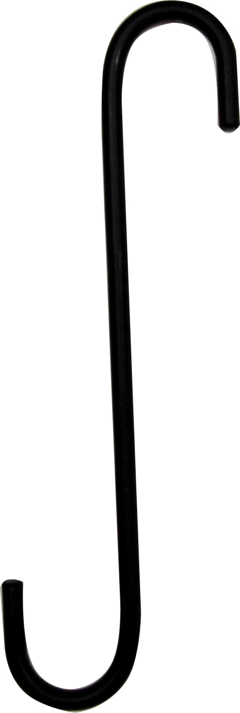 The Hookery Extension S Hook, Black, 8 in - Hooks-Tree