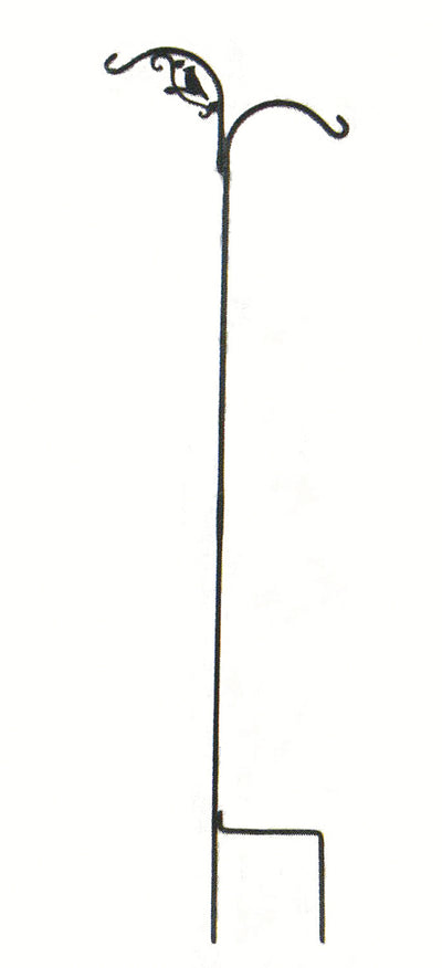 The Hookery Double Bird Shepherd Hook, Green, 90 in - Hooks-Shepherd