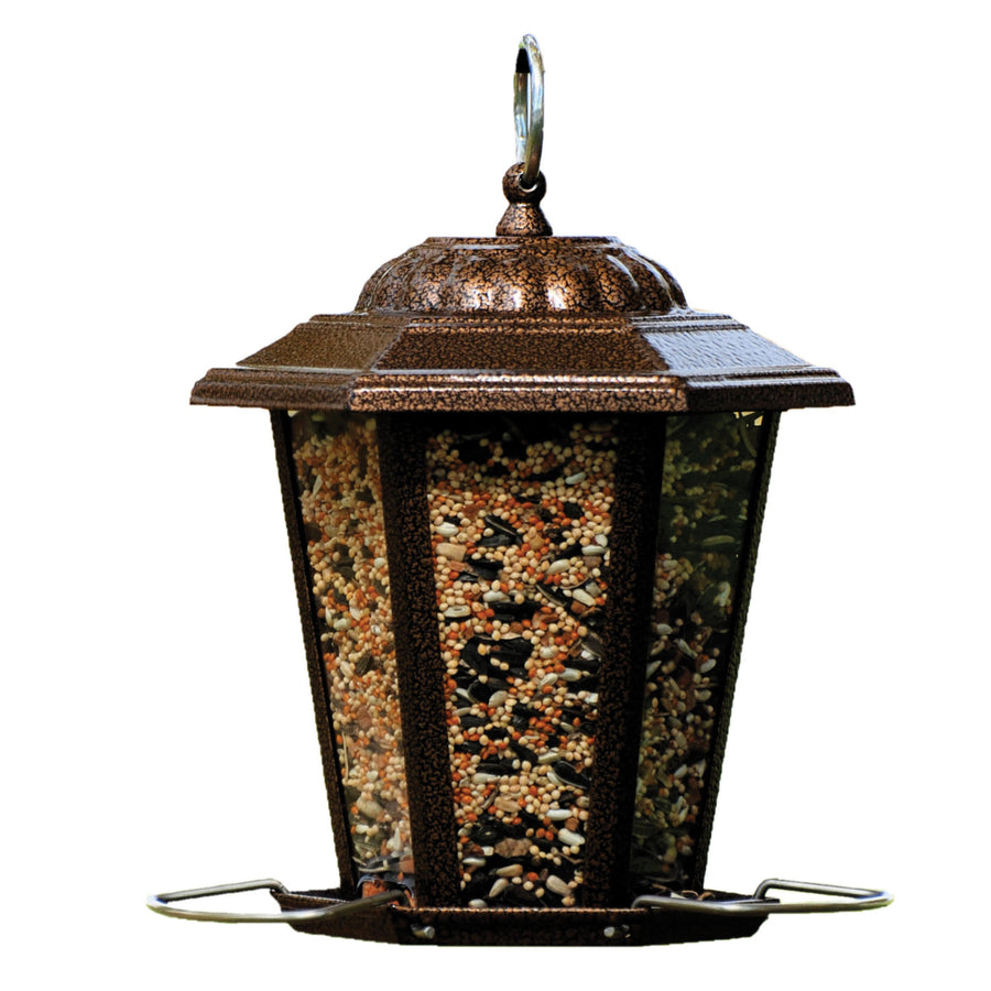 Audubon Carriage Lantern Wild Bird Feeder, Copper, 1.5 lb Cap - Novelty/Designer