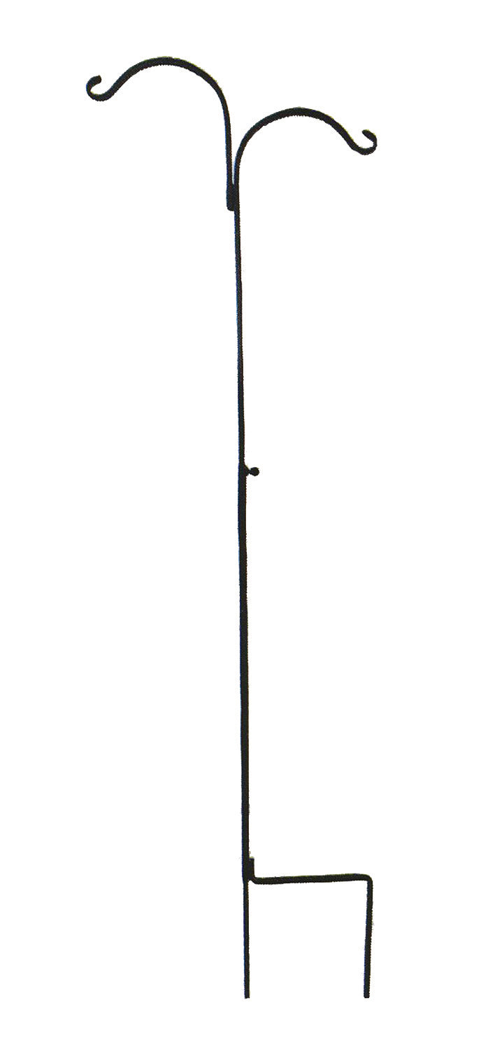 The Hookery Double Adjustable Shepherd Hook, Black, 60-90 in - Hooks-Shepherd