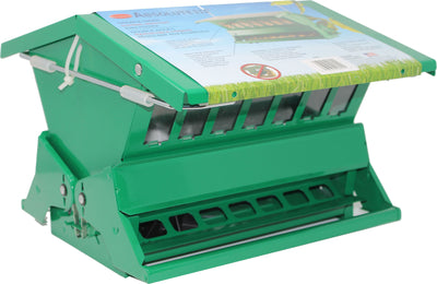 Absolute III Squirrel-Resistant Feeder, Green, 13.5x16x11.3 in - Squirrel Proof All Metal Feeder