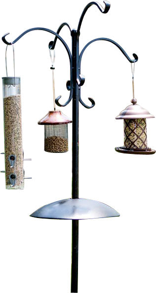 Audubon Deluxe Two Way Bird Station W/Squirrel Baffle, Black, 90 in - Hooks-Shepherd