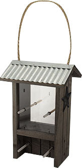 Audubon Rustic Farmhouse Finch Feeder, Natural, 1.25 lb Cap - Tube Type Feeders Thistle