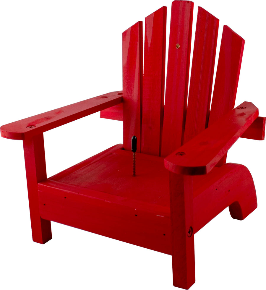 Audubon Lake & Cabin Adirondack Chair Squirrel Feeder, Red - Squirrel/Wildlife Feeders/Shelt