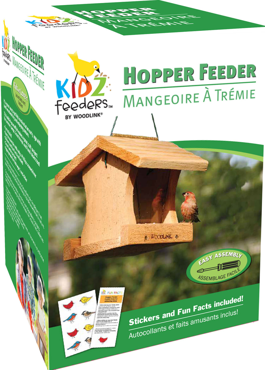 Audubon DIY Craft Kit Hopper Feeder, Natural - Hopper Feeders Wooden