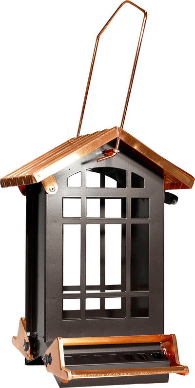 Audubon Coppertop Collection Chateau Feeder, Copper, 7 lb Cap - Squirrel Proof All Metal Feeder