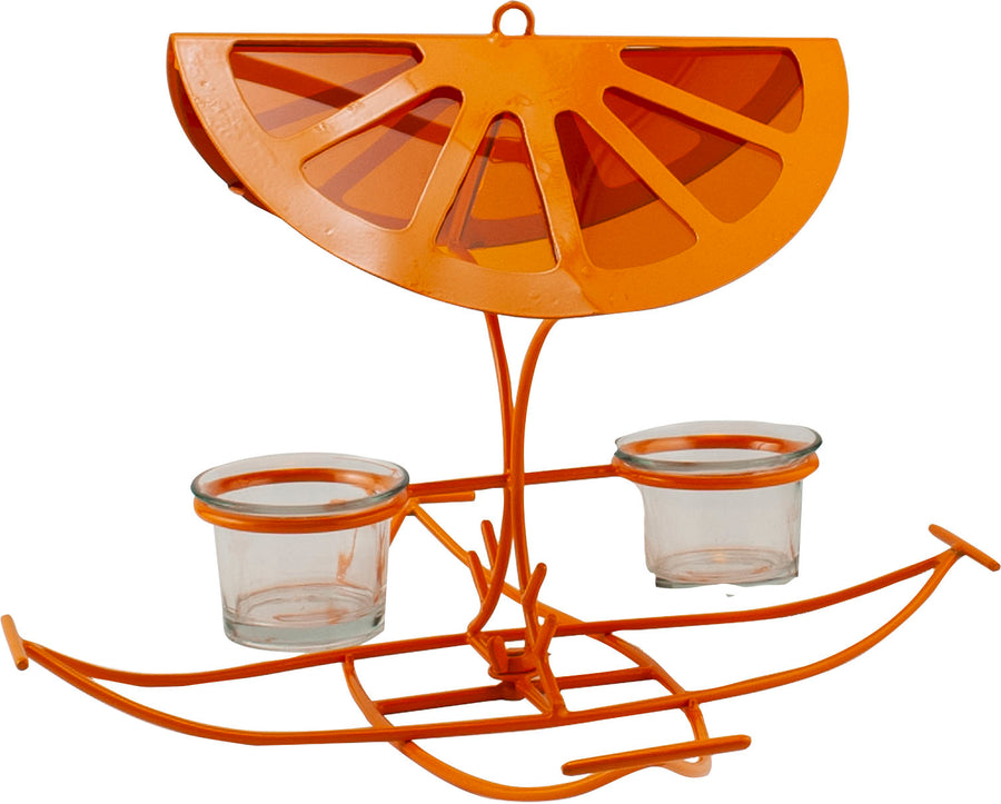 Audubon Oriole Metal Slice Jelly & Fruit Feeder, Orange - Oriole Feeders