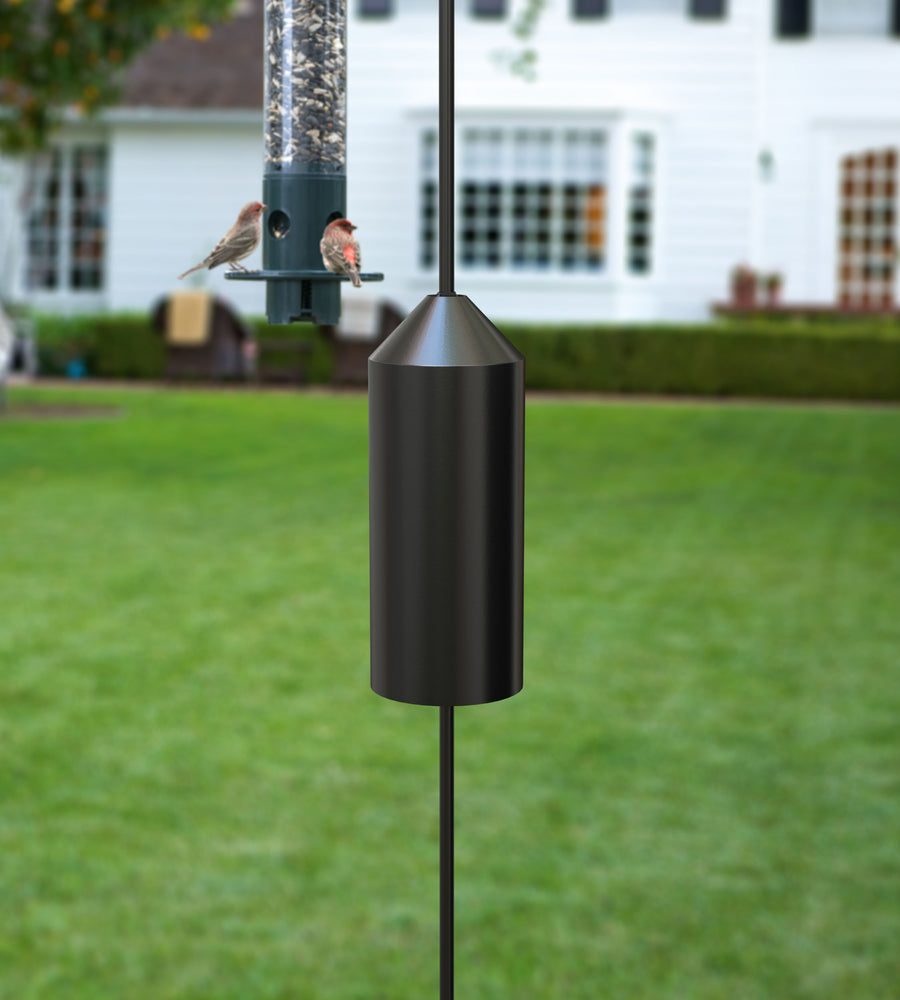Audubon Torpedo Squirrel Baffle, Black - Baffles-Pole