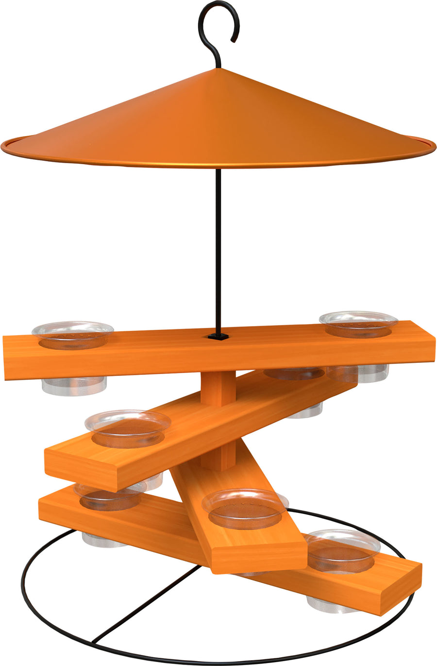 Audubon Spiral Pagoda Multi-Tier Oriole Feeder, Orange, 14.5x13x7.8 in - Oriole Feeders